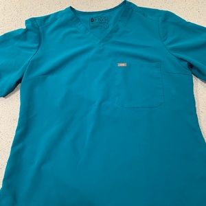 Figs Teal “Catarina” Top